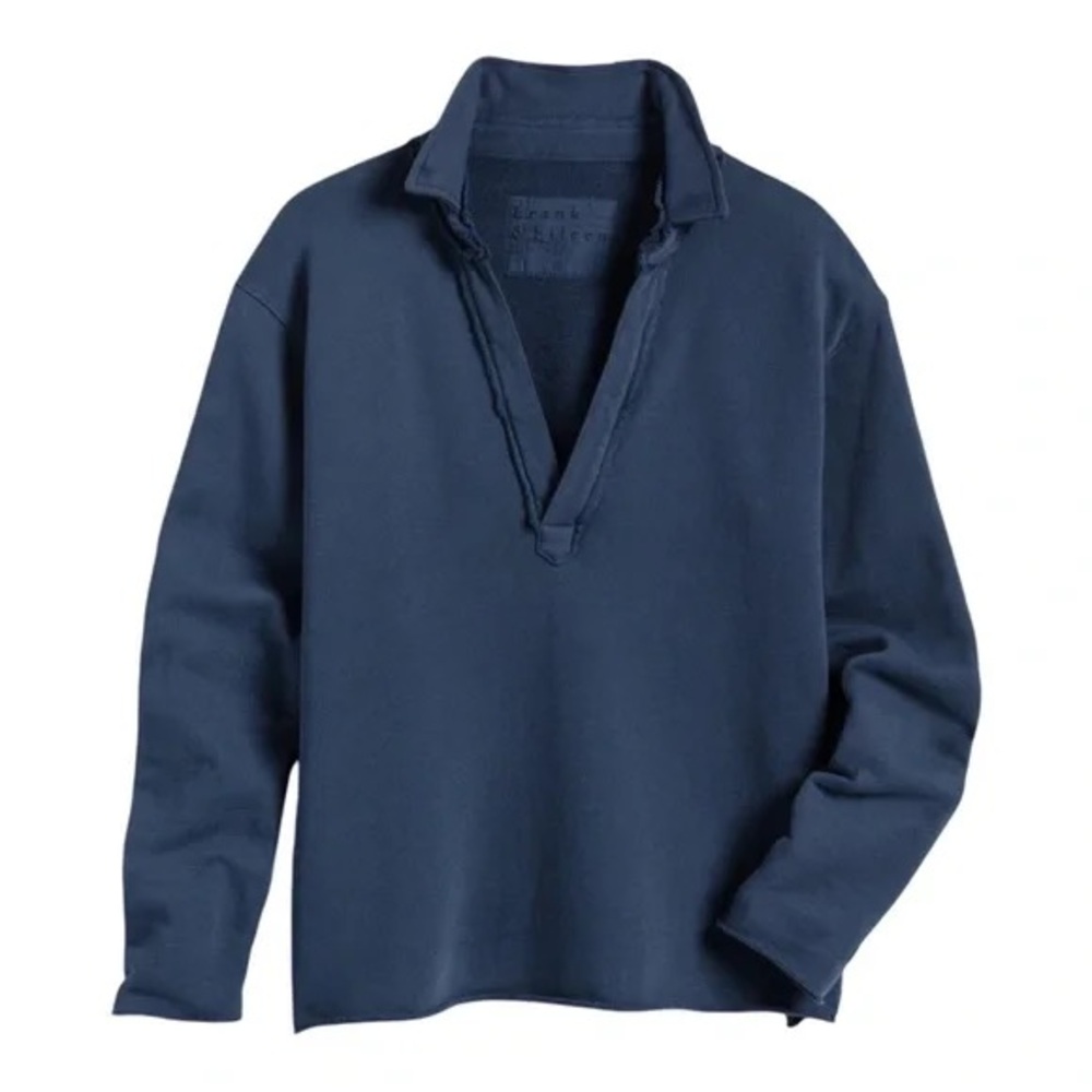 Frank & Eileen Blue Pullover Henley Shirt